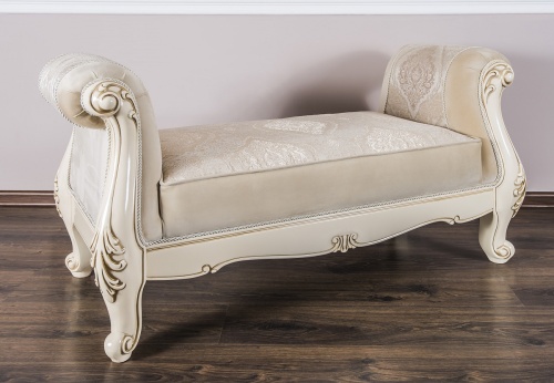 Оттоманка Джоконда с двумя подлокотниками крем глянец фото 3