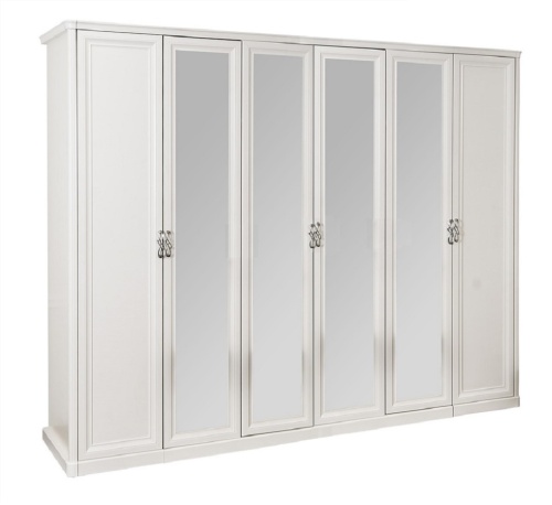 Шкаф Мишель 6-створчатый белый матовый