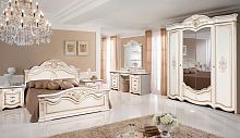 Спальня Джулия 4С Белая эмаль Форест Деко Групп (с туалетным столиком)