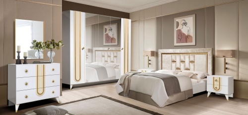 Спальня Монреаль 5 белая/крем