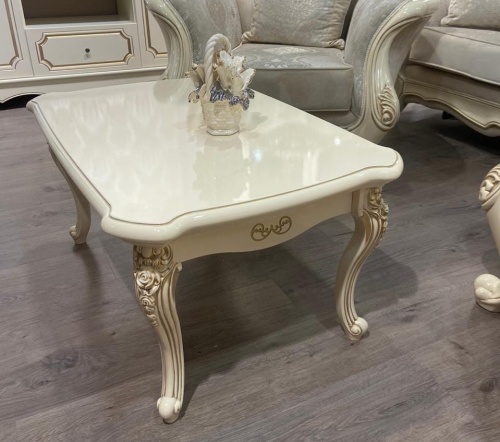 Столик прямоугольный Джоконда крем глянец фото 4