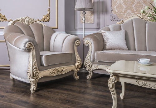 Кресло Марселла крем глянец фото 4