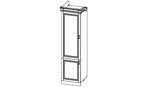 Верона пенал напольный высокий крем глянец