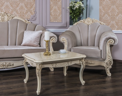 Кресло Марселла крем глянец фото 6