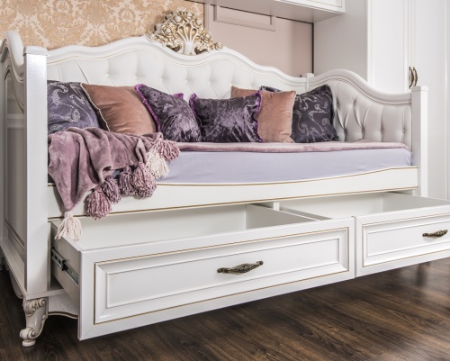 Диван кровать Натали белый глянец фото 11