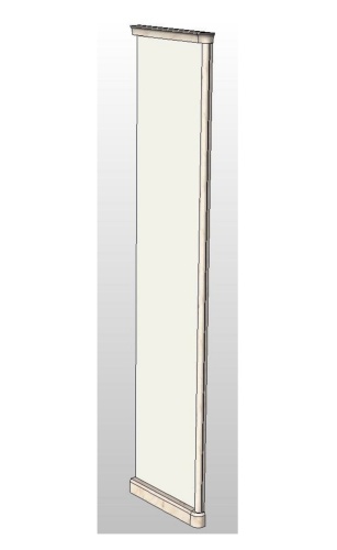 Бок шкафа правый Натали белый глянец