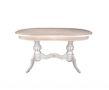 Стол обеденный Версаль раздвижной 120 см. на ножках (массив, крем)
