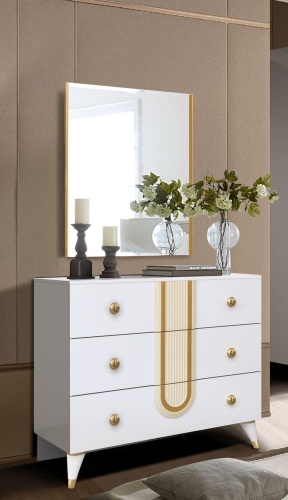 Спальня Монреаль 5 белая/крем фото 4