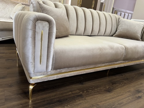 Диван Замира 3х местный бежевый фото 9