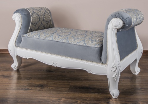 Оттоманка Мишель с двумя подлокотниками белый матовый фото 4