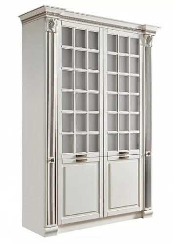 Кухонный пенал 2ст. остеклённый "Камелия" 1500