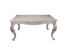 Стол журнальный Версаль прямоугольный (дерево, крем/золото)