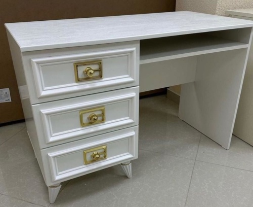 Молодежная мебель Виктория белый с золотом фото 9