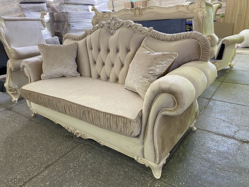 Диван Патрисия 3х местный серый глянец фото 4