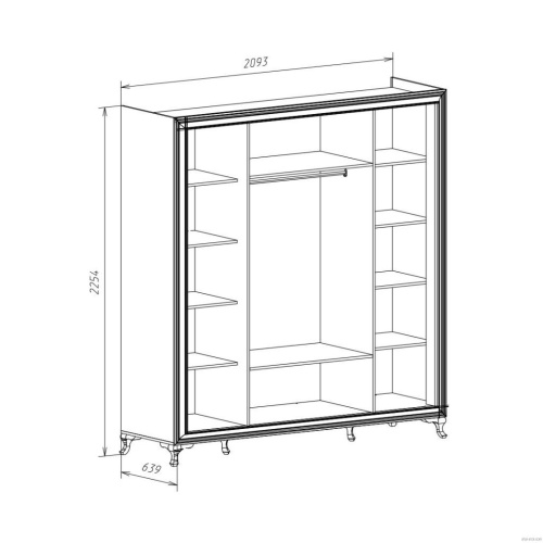 Спальня Дана белая/золото фото 7