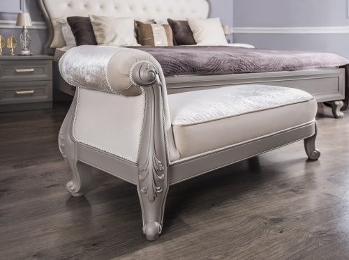 Оттоманка Мокко с одним подлокотниками серый камень фото 3