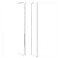 Натали стоевая к шкафу правая белый глянец