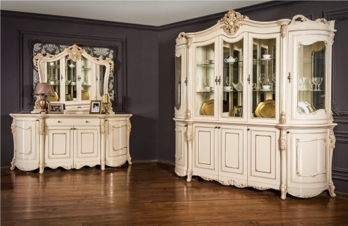 Сервант Джоконда 5-ств крем глянец фото 2