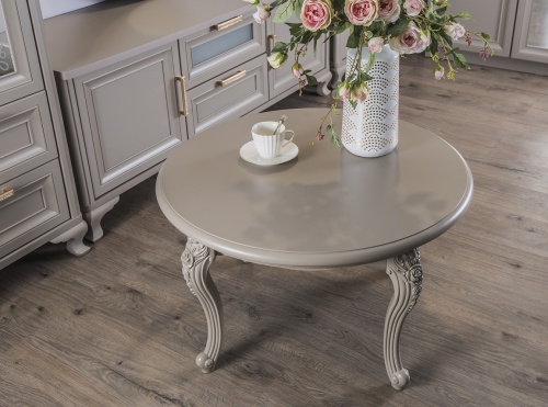 Столик круглый Мокко серый камень фото 11