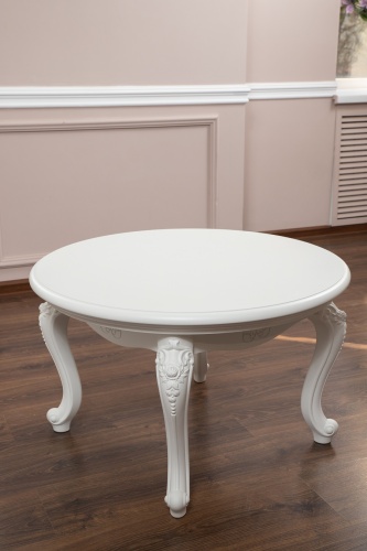 Столик круглый Мишель белый матовый фото 4