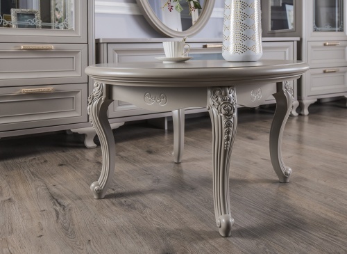 Столик круглый Мокко серый камень фото 8