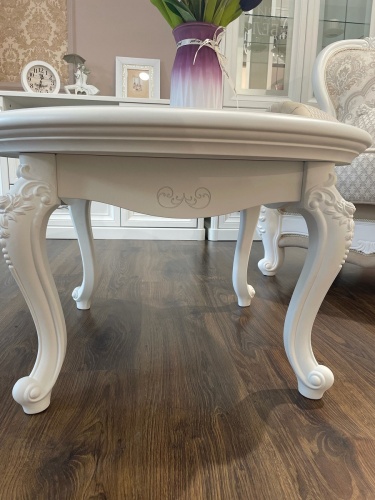 Столик круглый Мишель белый матовый фото 7