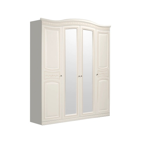 Шкаф 4-х дверный Венера (белый жемчуг)