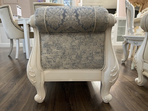 Оттоманка Мишель с одним подлокотниками белый матовый фото 5