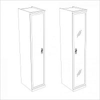 Натали секция 1-ств с зеркалом белый глянец