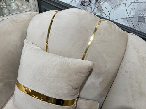 Кресло Лара бежевый золото фото 4