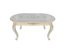 Стол обеденный Вивьен раздвижной 120 см. (розочка, крем)