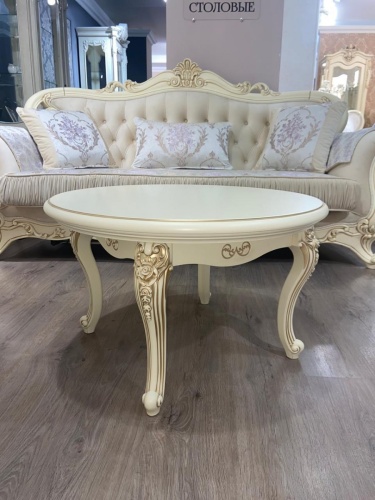 Столик круглый Мона Лиза крем фото 2