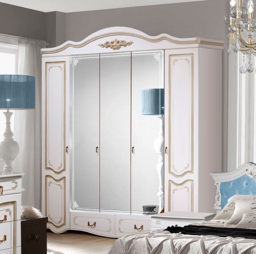 Спальня Рим 5.2П с голубым изголовьем фото 4