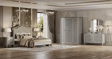 Спальня "Мария" (Кровать 1,6; 2 тумбы; Комод с зеркалом; Шкаф 4 дверный)
