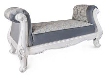 Оттоманка Мишель с двумя подлокотниками белый матовый