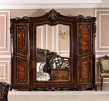 Шкаф Джоконда 5-створчатый корень дуба глянец