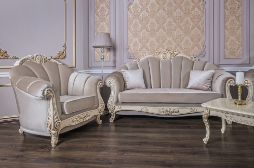 Кресло Марселла крем глянец фото 5