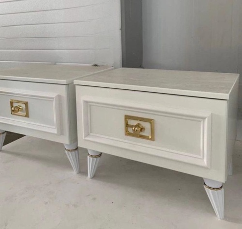 Молодежная мебель Виктория белый с золотом фото 4