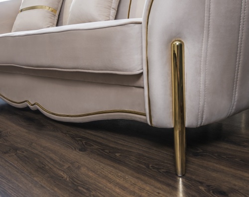 Диван Лара 3х местный бежевый золото фото 10