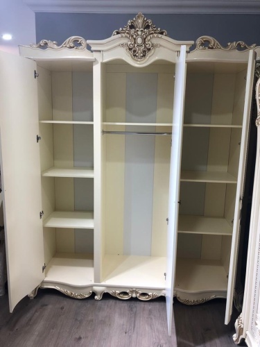 Шкаф Джоконда 3-створчатый крем глянец фото 5