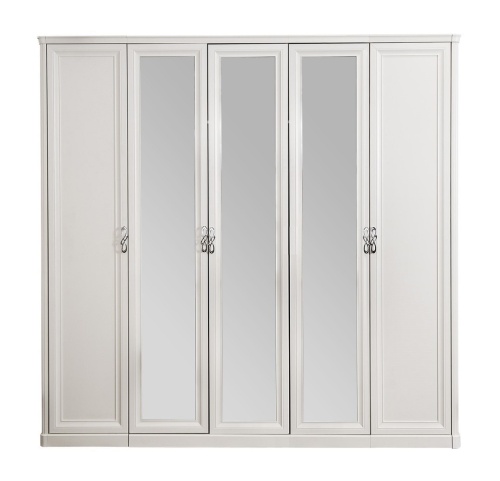 Шкаф Мишель 5-створчатый белый матовый фото 2