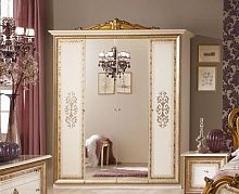 Шкаф 4-х дверный с зеркалами Анита (беж)