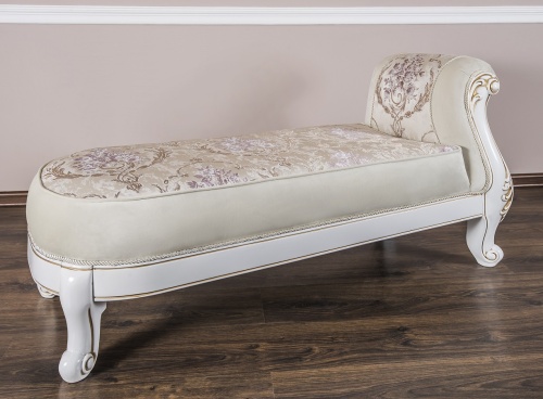 Оттоманка Алсу с одним подлокотником белый глянец