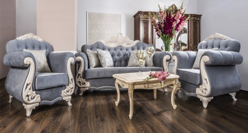 Комплект Афина крем серый фото 2