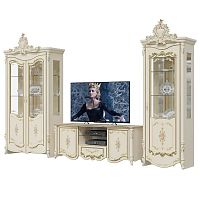 Гостиная Шейх комплект 2 (1+2+ТВ) (слоновая кость)
