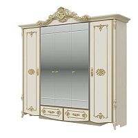 Шкаф 5-ти дверный Дольче Вита СДВ-01 (слоновая кость с золотом)