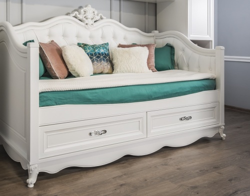 Диван кровать Мишель белый матовый фото 4