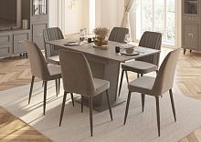 Стол обеденный раскладной Виктория (графит)