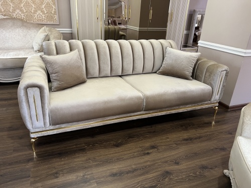 Диван Замира 3х местный бежевый фото 8