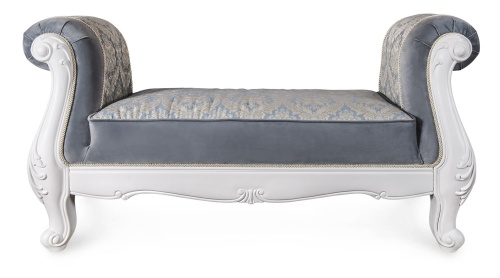 Оттоманка Мишель с двумя подлокотниками белый матовый фото 2